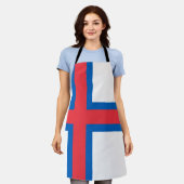 Fahne der Färöer Schürze (Getragen)