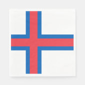 Fahne der Färöer Serviette (Vorderseite)