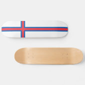 Fahne der Färöer Skateboard (Horizontal)