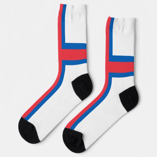 Fahne der Färöer Socken (Linkes Detail)