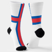 Fahne der Färöer Socken (Gewinkelt)