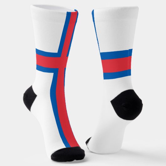 Fahne der Färöer Socken (Gewinkelt)