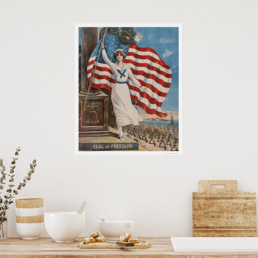 Fahne der Freiheit Poster (Küche)