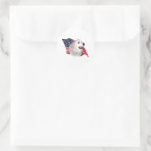 Fahne der Großen Pyrenäen Runder Aufkleber (Tasche)