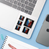 Fahne der Halb-Amerikaner Filipino Philippinen Aufkleber (Laptop mit iPhone)