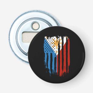 Fahne der Halb-Amerikaner Filipino Philippinen Flaschenöffner
