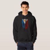 Fahne der Halb-Amerikaner Filipino Philippinen Hoodie (Vorne ganz)