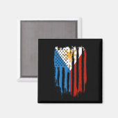 Fahne der Halb-Amerikaner Filipino Philippinen Magnet (Vorderseite/Rückseite)