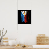 Fahne der Halb-Amerikaner Filipino Philippinen Poster (Küche)