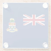 Fahne der Kaimaninseln Glasuntersetzer (Rückseite)