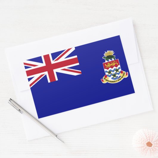 Fahne der Kaimaninseln Rechteckiger Aufkleber (Umschlag)