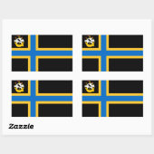 Fahne der Kaithness-rechteckige Aufkleber (Blatt)