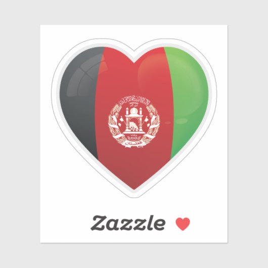 Fahne der Liebe Afghanistan Aufkleber (Blatt)