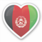 Fahne der Liebe Afghanistan Aufkleber (Vorderseite)