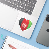 Fahne der Liebe Afghanistan Aufkleber (Laptop mit iPhone)