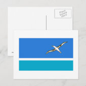 Fahne der Midway Islands Postkarte (Vorne/Hinten)