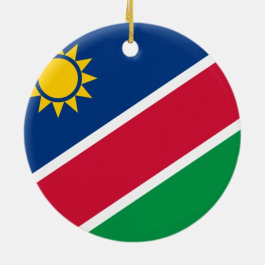 Fahne der Namibia-Ornament Keramikornament (Hinten)