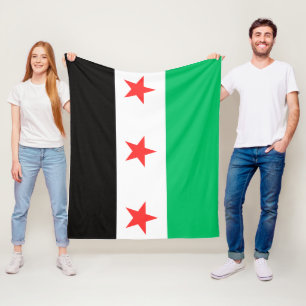 Fahne der neuen syrischen Freiheit nach der Revolu Fleecedecke