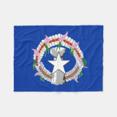 Fahne der Nördlichen Marianen Fleecedecke (Vorderseite (Horizontal))