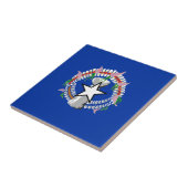 Fahne der Nördlichen Marianen Fliese (Seite)