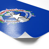 Fahne der Nördlichen Marianen Fotodruck (Ecke)