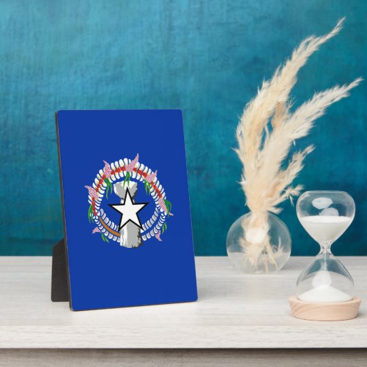 Fahne der Nördlichen Marianen Fotoplatte (Seite)