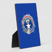 Fahne der Nördlichen Marianen Fotoplatte (Seite)