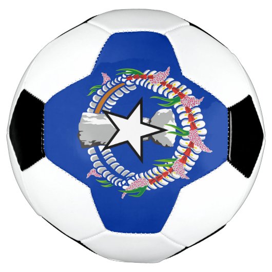 Fahne der Nördlichen Marianen Fußball (Gedreht)
