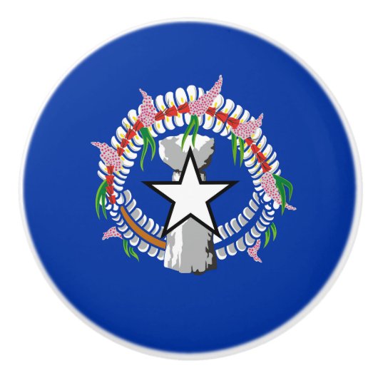 Fahne der Nördlichen Marianen Keramikknauf (Vorderseite)