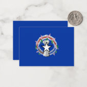 Fahne der Nördlichen Marianen Mitteilungskarte (Vorderseite/Rückseite Beispiel)