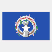 Fahne der Nördlichen Marianen Rechteckiger Aufkleber (Vorderseite)