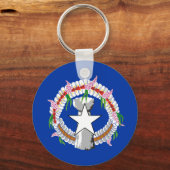 Fahne der Nördlichen Marianen Schlüsselanhänger (Vorderseite)