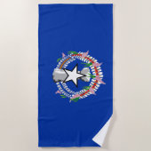 Fahne der Nördlichen Marianen Strandtuch (Vorderseite)