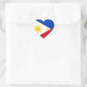 Fahne der Philippinen Herz-Aufkleber (Tasche)