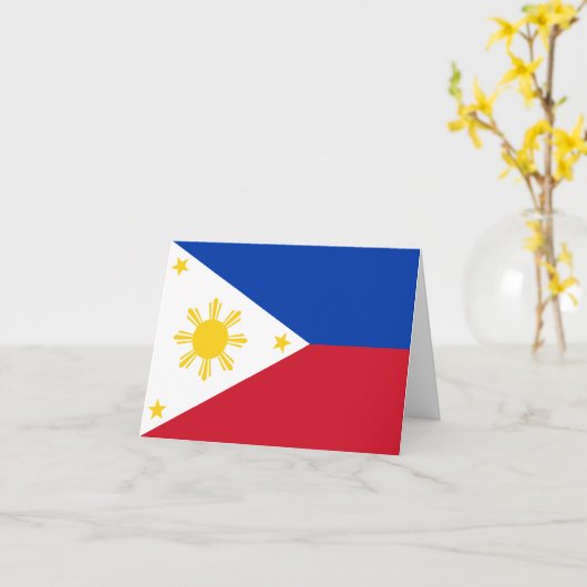 Fahne der Philippinen Karte (Gelbe Blume)