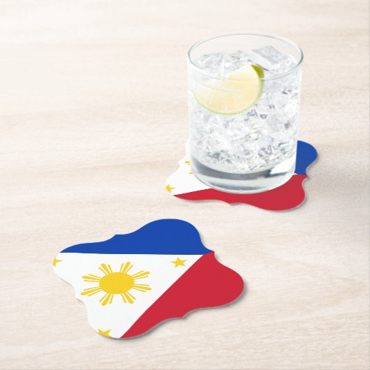 Fahne der Philippinen Untersetzer (Vor Ort)