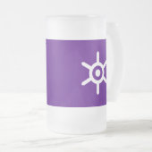 Fahne der Präfektur Tokio, Japan, Mattierter Glasb Mattglas Bierglas (VorderseiteRechts)