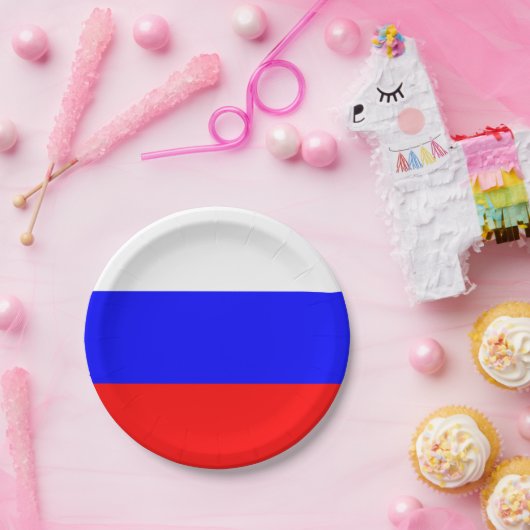 Fahne der russischen Teller auf Papier (Party)