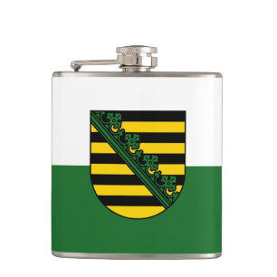 Fahne der sächsischen Hüftflasche Flachmann