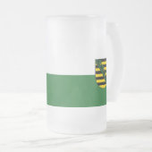 Fahne der sächsischen Tasse für Mattiertes Glasbäe (VorderseiteRechts)