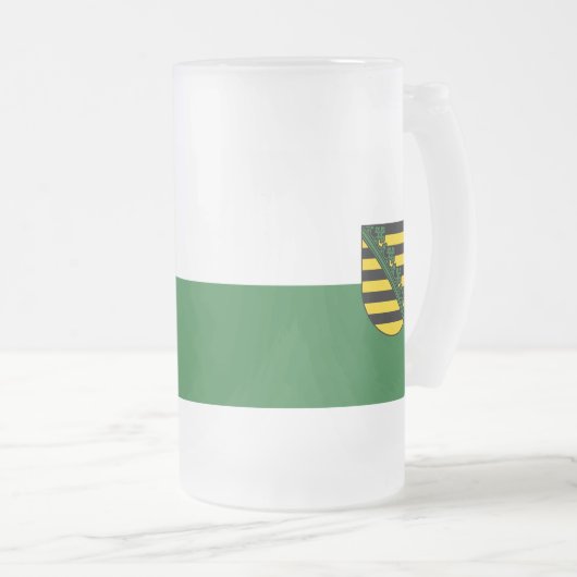 Fahne der sächsischen Tasse für Mattiertes Glasbäe (VorderseiteRechts)
