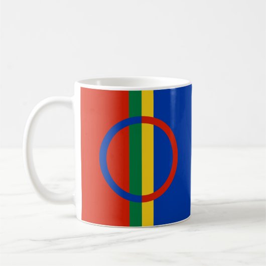 Fahne der Sápmi-Tasse Kaffeetasse (Links)