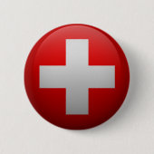 Fahne der Schweiz Button (Vorderseite)