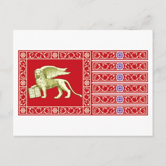 Fahne der Serenischen Republik Venedig Postkarte (Vorderseite)