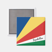 Fahne der Seychellen & Afrika - Urlaub/Sportfans Magnet (Vorderseite/Rückseite)