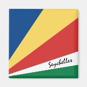 Fahne der Seychellen & Afrika - Urlaub/Sportfans Magnet (Vorne)