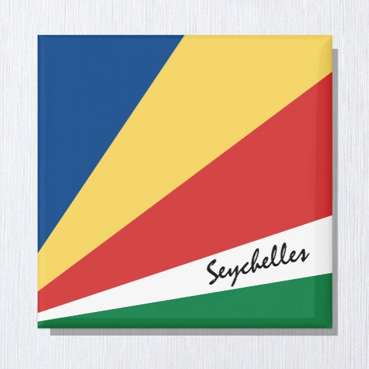 Fahne der Seychellen & Afrika - Urlaub/Sportfans Magnet