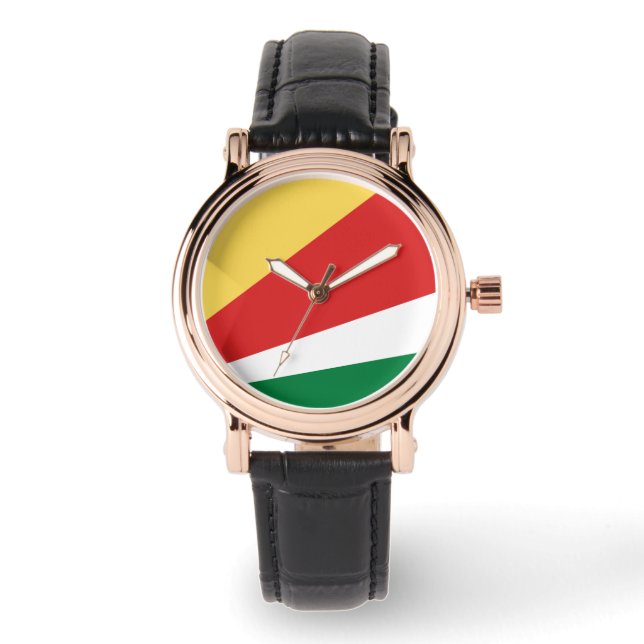 Fahne der Seychellen Armbanduhr (Vorderseite)