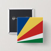 Fahne der Seychellen Button (Vorne & Hinten)