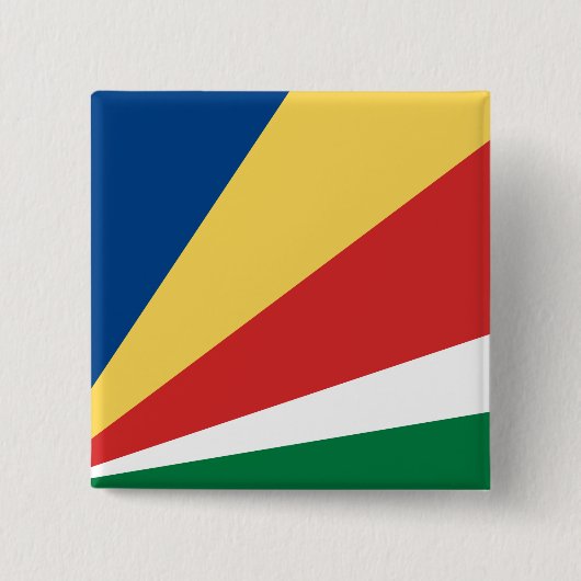 Fahne der Seychellen Button (Vorderseite)